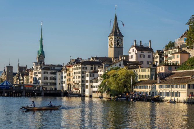 3 in 1: Zurich Walking Tour - Cruise on the Lake - Cable Car Ride to Felsenegg - Bahnhofstrasse, Paradeplatz, Limmatquai, and Roman Baths views
