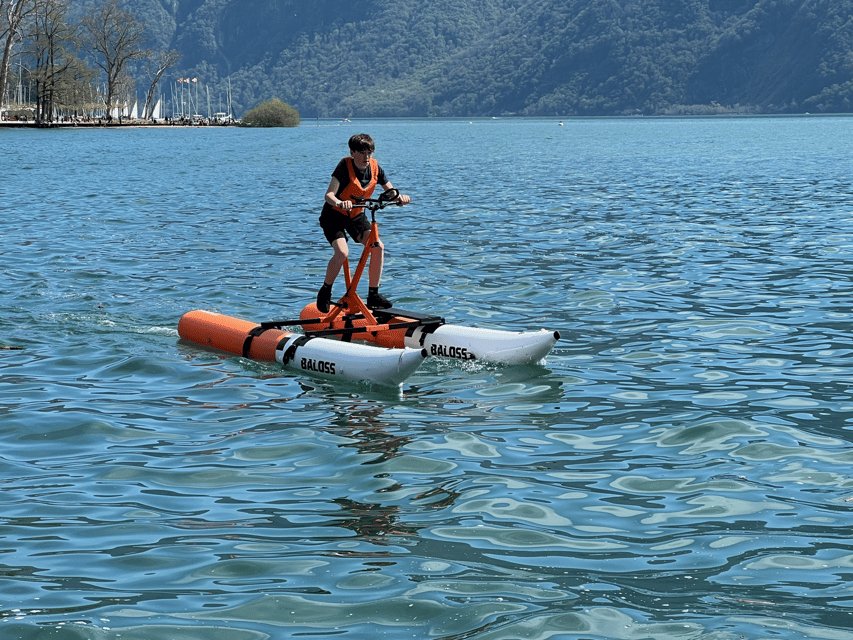 A Water Bike Adventure on Lake Lugano - Alpine Peaks and Lakeside Town Views, Without the Rush