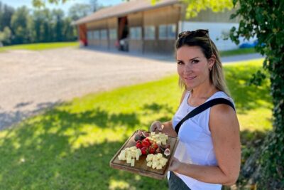 Appenzell Cow milking experience from Zurich with alpine scenery