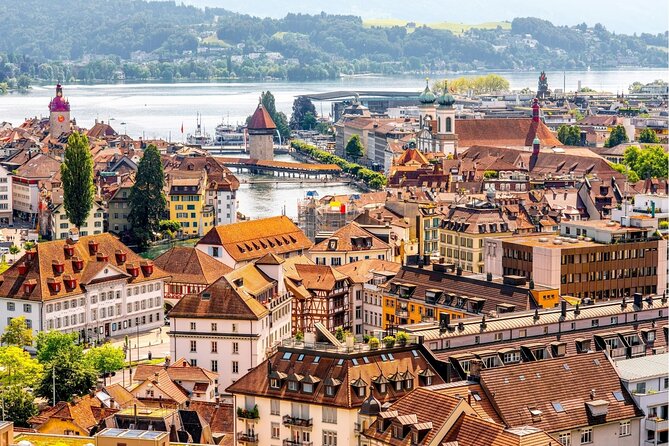 Daytrip to Lucerne and Legendary Bürgenstock Resort from Zurich - Lucerne old town: Chapel Bridge, Town Hall, and the Jesuit Church