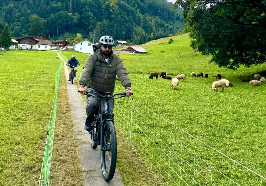 Discover Interlaken E-Bike Tour – Lakes Ruins and Views - The return route: farm lanes, churches, and finishing with Lütschine’s wooden bridge