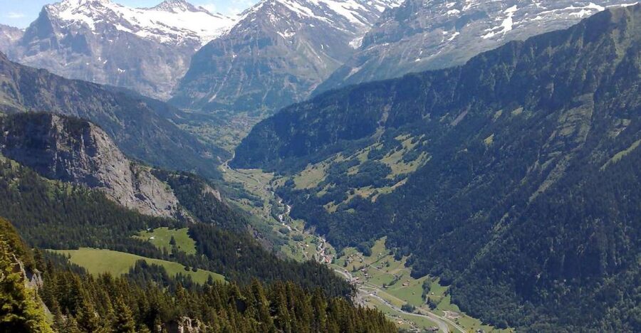 Free-Day in Interlaken Village from Lausanne - Aare Park and the Aare River: where paragliders turn the air into a show