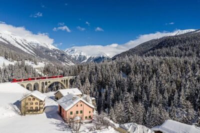 From Milan: Bernina Red Train to St Moritz Guided Tour