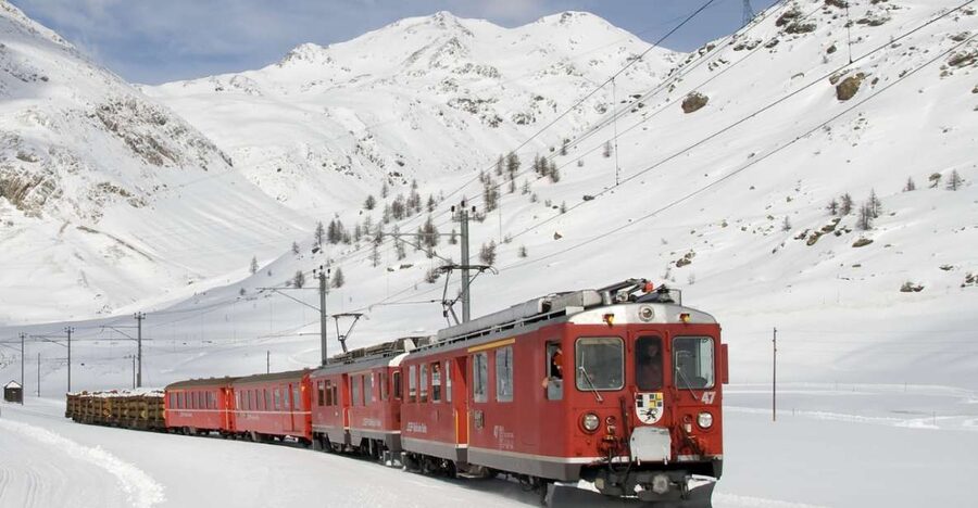 From Saint Moritz: Bernina Red Train with Winery Tasting - St. Moritz to Tirano (09:48 to 12:23): How to Enjoy the Ride Most