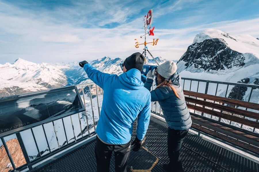 From Zermatt: Testa Grigia Cable Car Ticket - Summit time at 3,883 m: viewing platform, 38 alpine giants, and glacier science