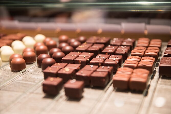 Geneva Chocolate tasting Tour in a Private TaxiBike - Stop 1 at Charlie Ganache: ganaches and showpiece chocolates