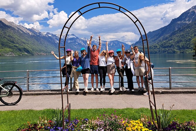 Interlaken 3-Hour Guided E-Bike Tour with a Farm and Ancient Villages Visit - Lake Thun: big views, blue water, and a good reason for the color