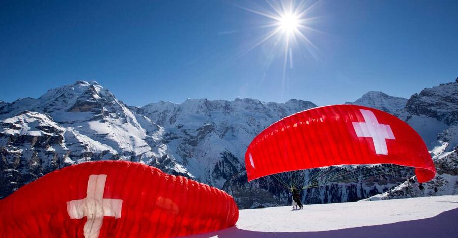 Interlaken: Paragliding Tandem High Flight - The Beatenberg launch, where takeoff happens about 1,350 meters up