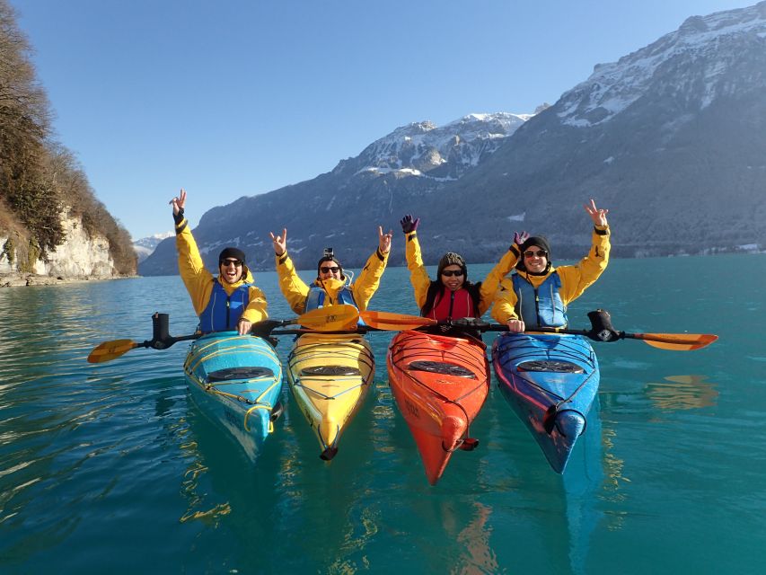 Interlaken: Small-Group Winter Kayak Tour on Lake Brienz - The mid-lake break: hot tea and cookies in a quiet, cold place