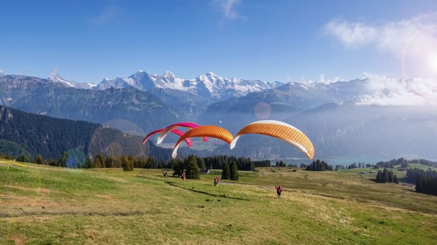 Interlaken: Tandem Paragliding Flight with Pilot - Launching Gently From the Grass: What Takeoff Feels Like
