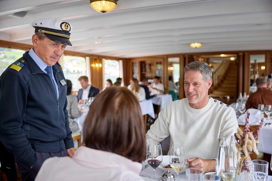 Lucerne: Legends of Lake Lucerne - Steamboat Experience - The five-course Swiss meal, served with view-first pacing