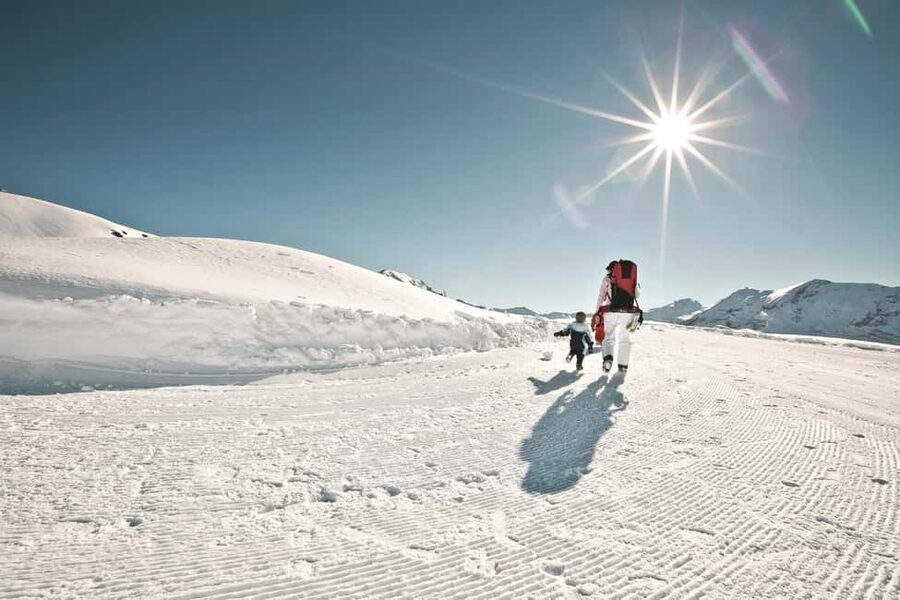 Lucerne: Mount Titlis Snowmobile Adventure - Trübsee fun park sledding: quick laughs between bigger moments