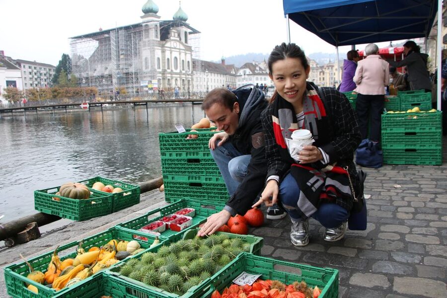 Lucerne: Private Walking Tour with a Local Guide - Chapel Bridge and the Fritschibrunnen fountain, the first big Lucerne postcard