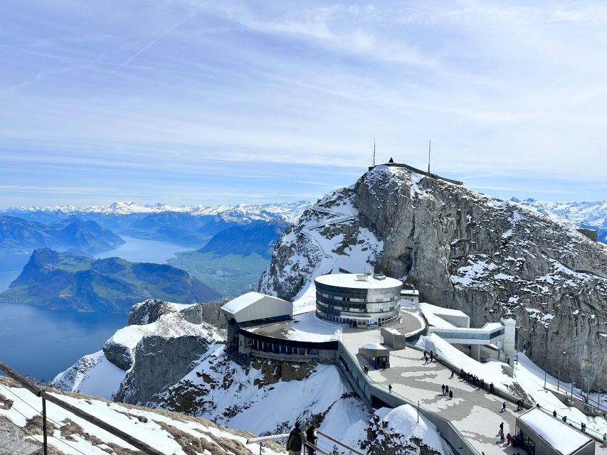 Mt. Pilatus & Lake Lucerne Small Group Tour | From Basel - The dragon aerial cable car: the glass-cabin payoff