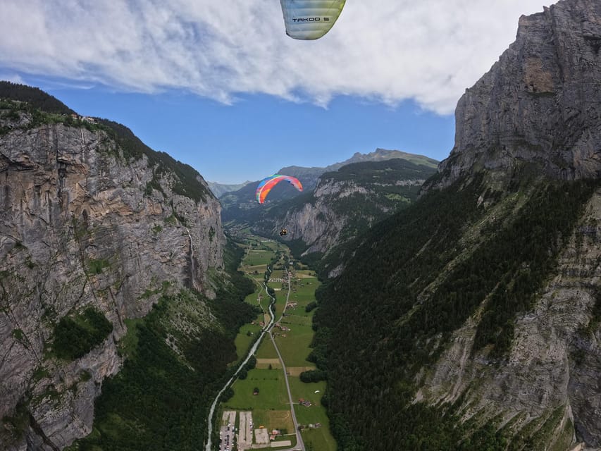 Mürren: Paragliding over Lauterbrunnen Cliffs and Waterfalls - Calm glide or optional excitement, chosen with your pilot