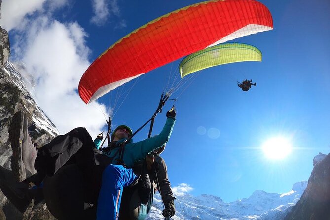 Mürren: Paragliding over the Lauterbrunnen Valley - What the Flight Really Looks Like in the Sky: Eiger, Schilthorn, and Waterfalls