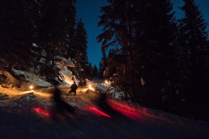 Night Sledding from Interlaken - The Scenic Drive to the Cable Car and the Village Start