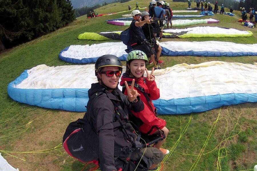 Paragliding Tandem Flight in Interlaken - The Jungfrau View Window: 12 to 20 Minutes Over Lakes and Ice