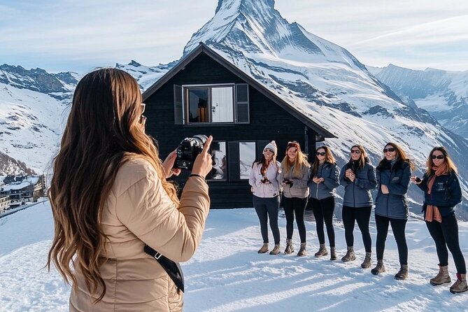 Photo Hike through Zermatt to catch best Matterhorn Pictures - Where you start on Bahnhofstrasse 52, and how the timing actually feels