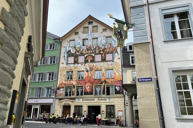 Revealing Lucerne: Self-Guided Audio City Tour - Hirschenplatz frescoes: Goethe, Dornach, and shop-owner history (Stop 8)