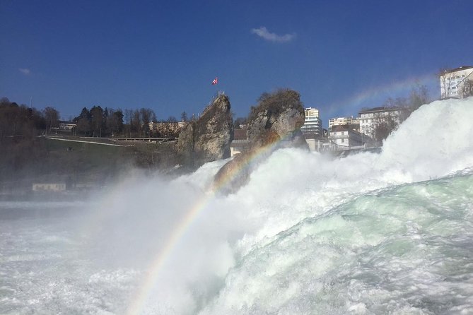 Rhine Falls Coach Tour incl. entry tickets from Zurich - Castle Laufen photo stop, with a cliff-top view