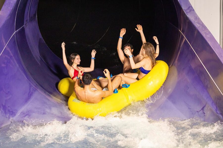 Rivera-Ticino: Splash e Spa Tamaro 4-Hour Waterpark Ticket - The slide lineup: Cannon Bowl, Twister, and Gravity Killer raft energy