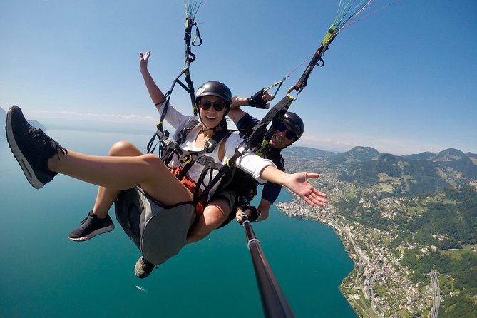 Tandy paragliding - Villeneuve/Noville reception, then a shuttle up to Sonchaux