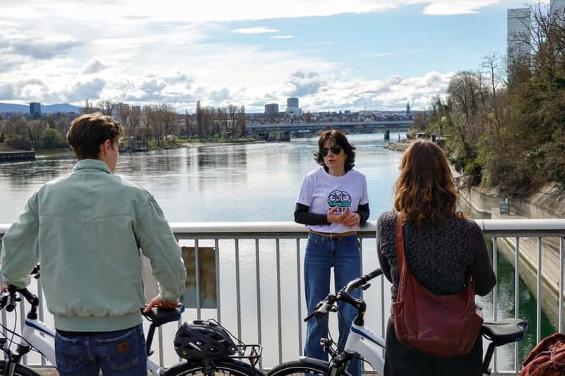 The Best of Basel: Guided Bike Tour - Upstream along the Rhine on the Kleinbasel side, with photo stops that feel natural
