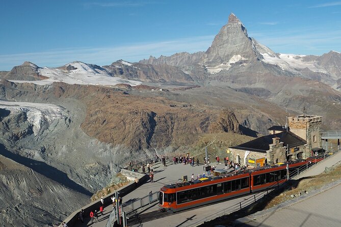Zermatt Guided Day Hike - A terrace break at a mountain hotel, plus your own lunch plan