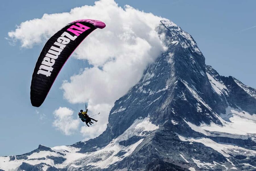 Zermatt: Paragliding Passenger Flight with Matterhorn Views - First Stop: FlyZermatt Office in Viktoria, Across From Zermatt Station