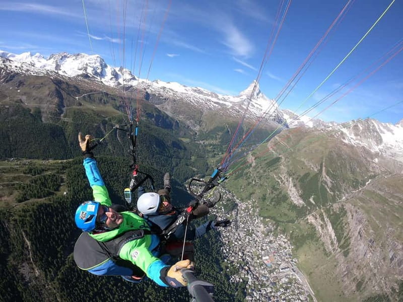 Zermatt: Tandem Paragliding Flight - Best Matterhorn Views - The Matterhorn photo stop: briefing, a short walk, and real-world nerves