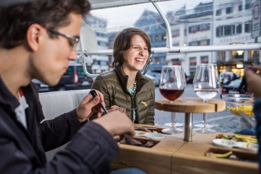 Zurich: Hot Stone Barbecue eTukTuk City Tour - Lake Zurich and the Limmat River ride that changes the mood